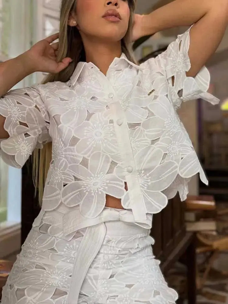 2 Piece Sets Womens Outfits Elegant Summer Cardigan Suit - Love Salve